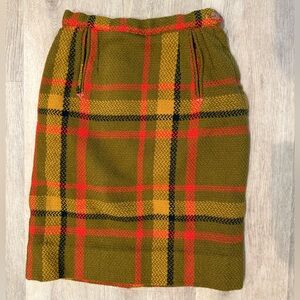 1960’s Plaid Wool Skirt